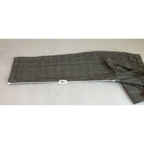 Lilysilk Wide Leg Wool Flannel Suit Trousers in Glen Check - Picture 5 of 7